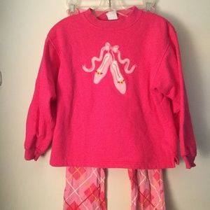 Big Girls' Pants Outfit Pink w/ Ballet Shoes